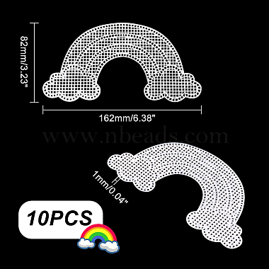 regenbogenförmige Kunststoffgewebe-Leinwandplatten(DIY-WH0387-15)-2