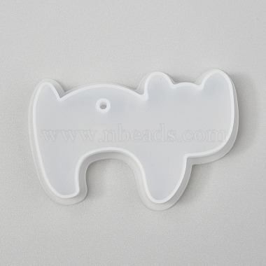 Halloween bricolage pendentif en forme de chat moules en silicone(DIY-P006-46)-2