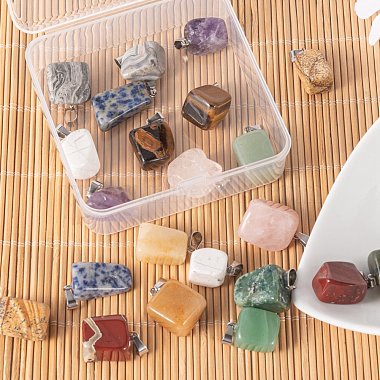 22Pcs 11 Style Natural Gemstone Pendants(G-LS0002-12)-5