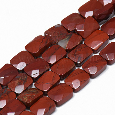 11mm Rectangle Red Jasper Beads