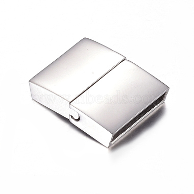 304 Stainless Steel Magnetic Clasps with Glue-in Ends(X-STAS-I011-15)-2