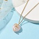 Colliers pendentif coeur en quartz rose naturel(NJEW-JN04683-02)-3