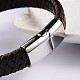 Trendy Leather Braided Cord Bracelets(BJEW-P128-06B)-2