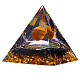Natural Black Stone Crystal Pyramid Decorations(JX072A)-1