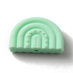 Food Grade Eco-Friendly Silicone Beads, Arch, Aquamarine, 21x32x8.5mm, Hole: 3mm(SIL-WH0033-45F)