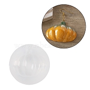 Halloween Theme DIY Pendant Silicone Molds, Resin Casting Molds, for UV Resin, Epoxy Resin Craft Making, White, Pumpkin, 55x12mm, Inner Diameter: 38x44mm(SIL-F012-02A)