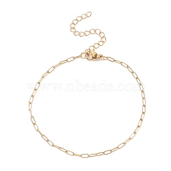 304 Stainless Steel Paperclip Chains Bracelet for Women, Golden, 7-1/2 inch(19.2cm)(BJEW-JB08325)