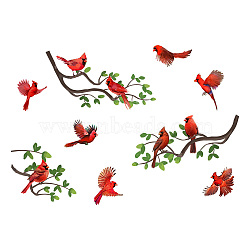 PVC Wall Stickers, Wall Decoration, Cardinal Pattern, Bird Pattern, 1150x300mm, 2 sheets/set(DIY-WH0228-652)
