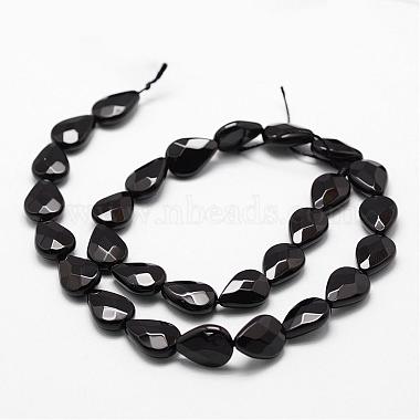 Natural Black Onyx Beads Strands(G-P161-45-14x10mm)-2