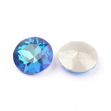 Apuntado hacia atrás & dorso plateado Diamante de imitación de cristal Cabujones(X-RGLA-J012-10mm-001BB)-2
