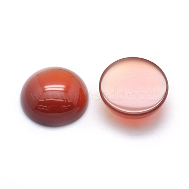 Natural Carnelian Cabochons(G-P393-R18-14mm)-2