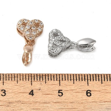 Rack Plating Brass Micro Pave Clear Cubic Zirconia Ice Pick Pinch Bails(KK-K340-06)-3