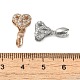 Rack Plating Brass Micro Pave Clear Cubic Zirconia Ice Pick Pinch Bails(KK-K340-06)-3