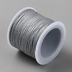 50M Chinlon Thread, Chinese Knotting Cord, for Woven Bracelet Necklace Making, Light Grey, 0.8mm, about 54.68 Yards(50m)/Roll(OCOR-WH0045-14B)