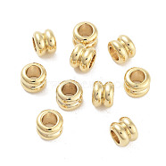 Brass Beads, Cadmium Free & Lead Free, Column, Real 24K Gold Plated, 5x4mm, Hole: 2.5mm(KK-M288-03G)