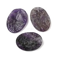 Natural Amethyst Cabochons, Oval, 35~35.5x25~25.5x8.5~10.5mm(G-K338-38C-01)