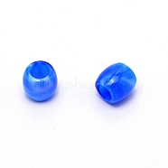 Resin Large Hole Beads, Barrel, Blue, 11.5x11mm, Hole: 6mm, about 49pcs/32g(RESI-TAC0001-95D)