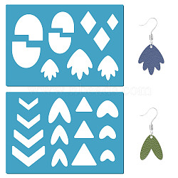 Acrylic Earring Handwork Template, Card Leather Cutting Stencils, Deep Sky Blue, Bohemian Style, Arrow, 130x90x2mm, 2pcs/set(DIY-WH0359-070)