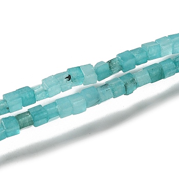 Natural Amazonite Beads Strands, Cube, 2~2.5x2.5~3.5x2.5~3mm, Hole: 0.4mm, about 157~165pcs/strand, 14.96~15.75''(38~40cm)