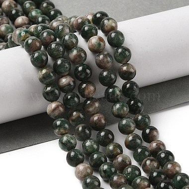 Natural Green Quartz Round Beads Strands(G-Q171-D02-01)-2