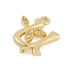 Brass Crystal Rhinestone Letter Links Connector Charms(KK-S395-06G-U)-2