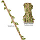 PandaHall Jewelry 4 Bundles 4 Colors Hemp Rope with Polyester Green Leaf(OCOR-PJ0001-006)-3