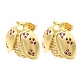 Brass Micro Pave Cubic Zirconia Stud Earrings(EJEW-D355-02G-01)-4