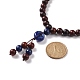 Wood & Lapis Lazuli Beads Necklaces(NJEW-JN04134)-3