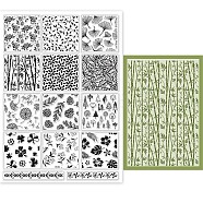 Custom PVC Plastic Stamps, for DIY Scrapbooking, Photo Album Decorative, Cards Making, Stamp Sheets, Film Frame, Stamp, Plants Pattern, 29.7x21cm(DIY-WH0296-0014)