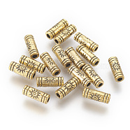 Tibetan Style Beads, Zinc Alloy Beads, Lead Free & Nickel Free & Cadmium Free, Antique Golden, 9.5x3.5mm, Hole: 1.5mm.(X-GLF0614Y-NF)
