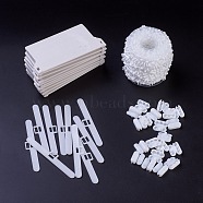 Vertical Blind Replacement Repair Kit, 20 Meters Bottom Chain, 20PCS Chain Connectors , 10pcs Bottom Weight, 10pcs Double Hole Slat Holder, White, 56mm(DIY-WH0143-84)