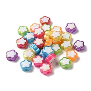 Plating Acrylic Bead, AB Color Plated, Star, Mixed Color, 10x10x4mm, Hole: 2mm, 1785pcs/500g(OACR-M006-03)