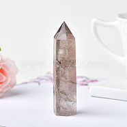 Point Tower Natural Smoky Quartz Home Display Decoration, Healing Stone Wands, for Reiki Chakra Meditation Therapy Decos, Hexagon Prism, 50~60mm(PW23030679093)