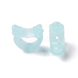 Epoxy Resin Beads, Imitation Jade, Heart, Dark Turquoise, 16x17.5x8mm, Hole: 1.5mm(RESI-I046-06B)