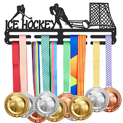 Iron Medal Hanger Holder Display Wall Rack, with Screws, Ice Hockey, Sports, 150x400mm(ODIS-WH0021-782)