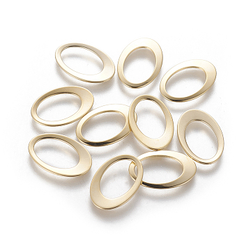 201 Stainless Steel Linking Rings, Oval, Golden, 17.5~18x12x1mm, Inner Diameter: 12.5x8.5mm