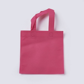 Eco-Friendly Reusable Bags, Non Woven Fabric Shopping Bags, Pale Violet Red, 33x19.7cm