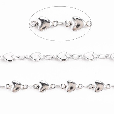 201 Stainless Steel Heart & Oval Link Chains(STAS-N092-108)-4