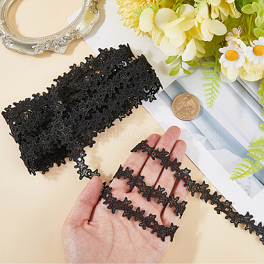 Star Polyester Lace Trim Ribbon(OCOR-WH20003-13A)-3