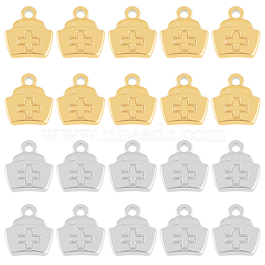 Golden & Stainless Steel Color Hat 304 Stainless Steel Charms