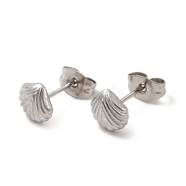 Shell 304 Stainless Steel Stud Earrings