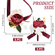 2Pcs 2 Style Silk Cloth Rose with Satin Ribbon Corsage Boutonniere & Wrist Corsages(AJEW-CP0005-94)-2