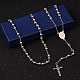 201 Stainless Steel Rosary Bead Necklaces(X-NJEW-L427-22P)-1
