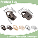 WADORN 12Pcs 3 Colors Alloy Triangle Ring Suspension Clasps(FIND-WR0007-49)-2