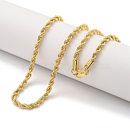 Brass Chain Necklaces for Women, Real 18K Gold Plated, 27.64 inch(702mm)(NJEW-G084-25G)