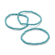Synthetic Turquoise Beaded Stretch Bracelets, Round, Beads: 4~5mm, Inner Diameter: 2-1/4 inch(5.65cm)(BJEW-D446-A-18)
