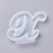 Letter DIY Silicone Molds, For UV Resin, Epoxy Resin Jewelry Making, Letter.X, 48x60x8mm, Inner Diameter: 36x46mm(X-DIY-I034-08X)