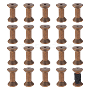 Wooden Empty Spools for Wire, Thread Bobbins, Coconut Brown, 4.75x3cm(TOOL-WH0125-54B)