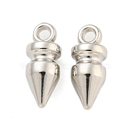 CCB Plastic Pendants, Cone Pendants, Platinum, 17.5x7mm, Hole: 2.2mm(CCB-L014-39P)