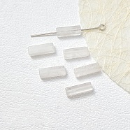 Natural Quartz Crystal Beads, Rock Crystal Cuboid Beads, 13x4x4mm, Hole: 1.4mm(G-G137-01I)